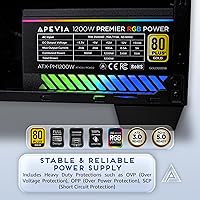 Apevia ATX-PM1200W 1200W Fully Modular RGB Power Supply — image 5