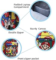 Finex Star Mario Canvas Backpack 15″ Laptop Storage — image 4