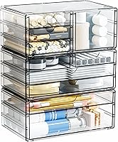 Yieach 3 Pack Clear Storage Drawers with 10 Drawers — image 7