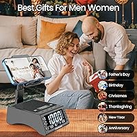 JTEMAN Bluetooth Speaker Stand with Alarm Clock — image 6