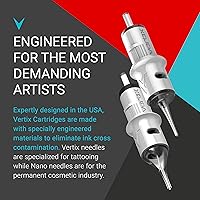 Vertix Nano Membrane Tattoo Cartridge Needles - 5 Magnum 0.25mm Curved Taper (20 Count) — image 8