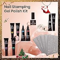 Beetles Nail Stamp Gel 16Pcs French Tip Nail Stamp Kit — image 3