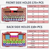RESGKZE Battery Organizer Storage Holder Box Case with Tester — image 3