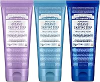 Dr. Bronner's Organic Shaving Soap 7oz Variety Pack (Lavender, Baby Unscented, Peppermint) — image 1