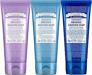 Dr. Bronner's Organic Shaving Soap 7oz Variety Pack (Lavender, Baby Unscented, Peppermint) Review