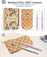 GlamTweeler Expert Slant and Point Tip Tweezer Set - Sparkle Baby Pink + Silver — image 7