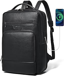 Shrrie Leather Laptop Backpack for Women and Men, 28L Review