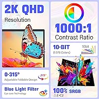 InnoView 23.8″ Dual Monitor 2K QHD Laptop Screen Extender — image 2