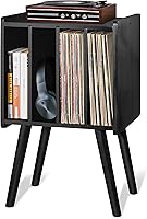 2BHOME Wooden LP Record Player Stand with 4 Cabinets — image 1