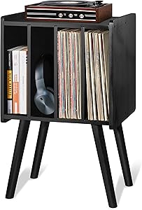 2BHOME Wooden LP Record Player Stand with 4 Cabinets Review