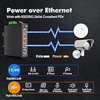 MokerLink 5-Port PoE+ Industrial DIN Rail Switch — image 3
