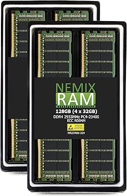 NEMIX RAM 128GB DDR4 2933MHz ECC Registered Server Memory Kit