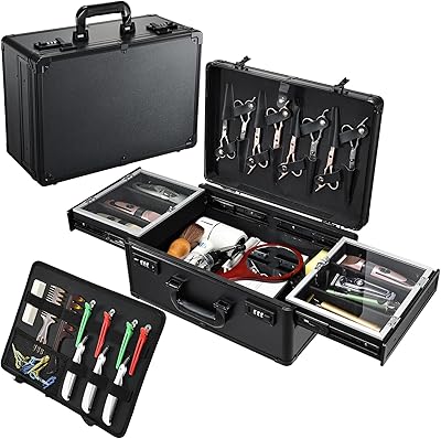 Yueieoun Barber Case 6 Clippers Sliding Tray