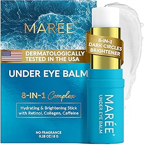 MAREE Under Eye Balm Stick Hydrating - Retinol & Caffeine for Dark Circles & Wrinkles Review