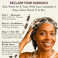 LUXEVA Professional Damage Repair System - Argan Oil Shampoo, Conditioner & Serum Set — image 4