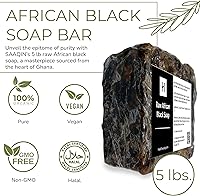 SAAQIN Raw African Black Soap 5 Lbs — image 2