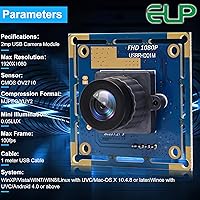 ELP USB Security Camera Module - 1080P HD, 2.1mm Lens — image 8