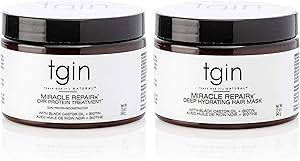 tgin Miracle RepaiRx Strengthening CPR Protein Treatment & Deep Hydrating Hair Mask 12oz