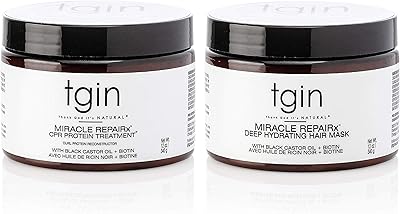 tgin Miracle RepaiRx Strengthening CPR Protein Treatment & Deep Hydrating Hair Mask 12oz