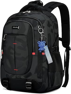 ZHIDOBO Camouflage Backpack for Teens, Fits 15.6-inch Laptop