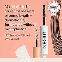Honest Beauty 2-in-1 Extreme Length Clean Mascara + Lash Primer, Black, 0.27 fl oz — image 2