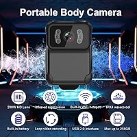 WEIIBDIE CS02 1080P Body Camera with Night Vision and 64GB Memory Card — image 3