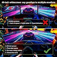 Amzfast 49-Inch Curved Gaming Monitor — image 8