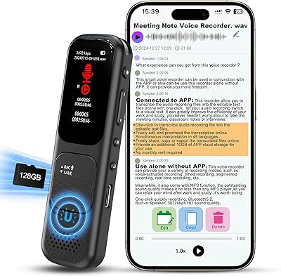 MDalong P10 128GB Digital Voice Recorder