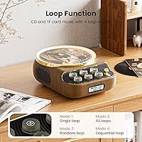 FREEFISH Retro Portable CD Player with Bluetooth, FM Radio, Dual Speakers — image 8