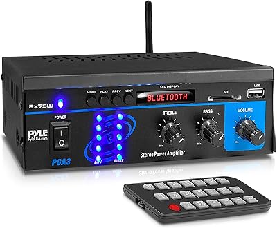 Pyle PCA3 Bluetooth Home Audio Amplifier