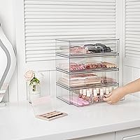 Vtopmart 12.1″W Clear Stackable Storage Drawers, 2-Pack — image 2