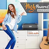 Pyle PBMSPG3BK Wireless Portable Bluetooth Boombox Speaker — image 3