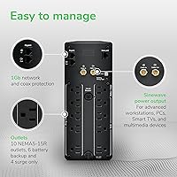 APC BR1000MS 1000VA Sine Wave UPS Battery Backup — image 8