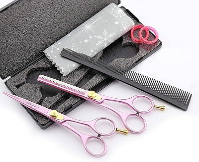 Haryali London Hairdressing Scissors Set - 6 Inches Pink