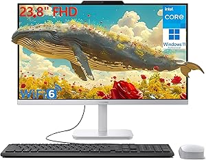 Lenovo 24 23.8″ FHD All-in-One Desktop Computer, Intel Core i3, 32GB RAM, 1TB SSD