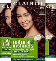 Clairol Natural Instincts Demi-Permanent Hair Dye 4RV Dark Burgundy Pack of 3 — image 1