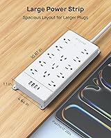 TROND Power Strip Surge Protector with USB Ports — image 7
