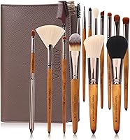 Vidany 15pcs Walnut Wooden Makeup Brush Set — image 1