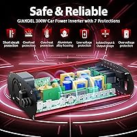 Giandel PS-300B 300W Pure Sine Wave Power Inverter with PD30W USB-C and QC 3.0 Ports — image 4