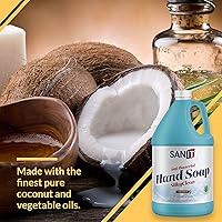 Sanit Silky Clean Antibacterial Liquid Gel Hand Soap Refill, Coconut, 1 Gallon — image 5
