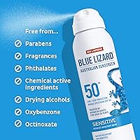 Blue Lizard Sensitive Mineral Sunscreen Spray SPF 50+, 5 fl oz (Pack of 2) — image 8