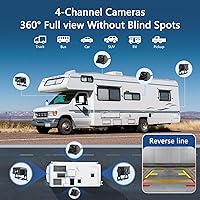 Camotop 4 Channel Backup Camera System, 10.26-inch Monitor — image 4