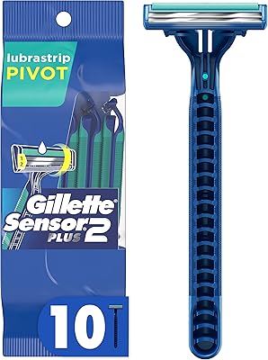 Gillette Sensor2 Plus Pivoting Head Men′s Disposable Razors 10 Count