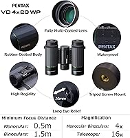 Pentax VD 4x20 WP Binoculars, Monoculars and Telescope — image 5