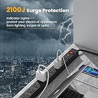 CFMASTER 12-Outlet Long Power Strip Surge Protector — image 2