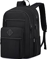ZUBOND Unisex Black Backpack with USB Port, 15.6-Inch Laptop Compartment, 30L — image 1