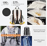mixi Travel Backpack for Women Men 18 Inch Carry On Laptop Backpack — image 4