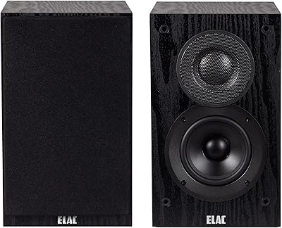 ELAC BS41-BK 4″ Passive Wired Bookshelf Speakers