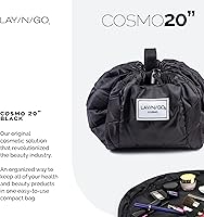 Lay-n-Go Cosmo Drawstring Makeup Bag - 20″, Black — image 2