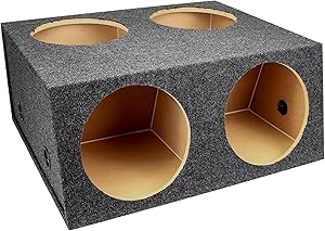 QPower 4 Hole 12 Inch Sealed Divided Speaker Box Subwoofer Enclosure Review